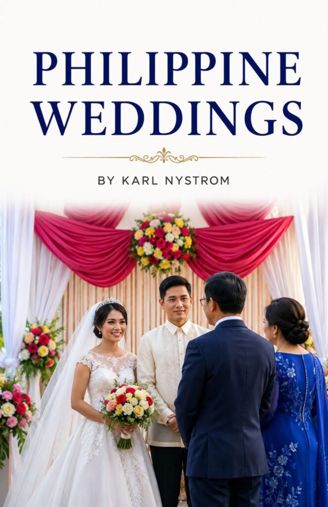 Philippines Weddings book cover by Karl Nystrom about Filipino wedding traditions, culture, customs, and celebrations.
