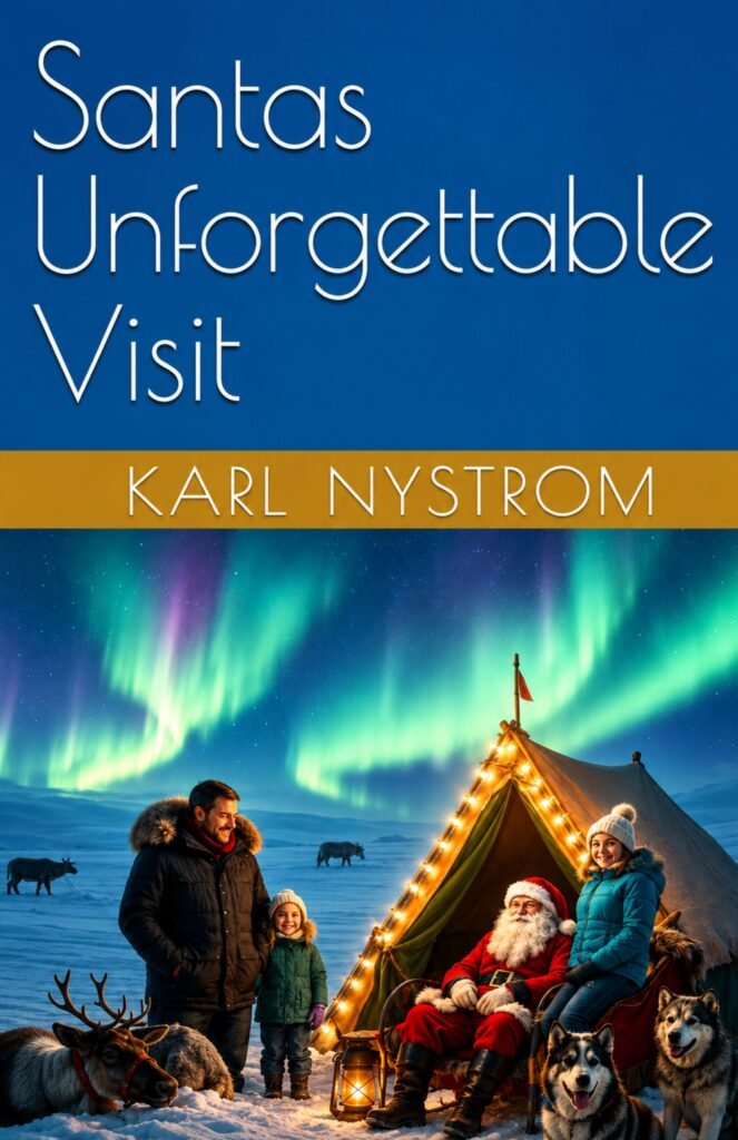 Santa's Unforgettable Visit Christmas book cover featuring Santa Claus and a magical holiday story